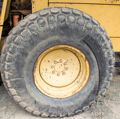 wheel of a tractor