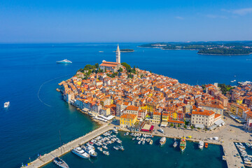 aerial view of Croatian town Rovinj