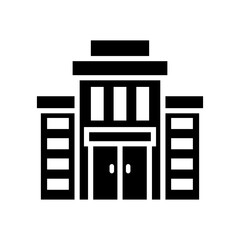 Apartment building vector solid icon style illustration. EPS 10 