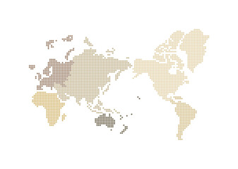 Fototapeta na wymiar World Map [ Dot Ver ]