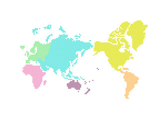 Fototapeta na wymiar World Map [ Squere Ver ]