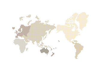 Fototapeta na wymiar World Map [ Squere Ver ]