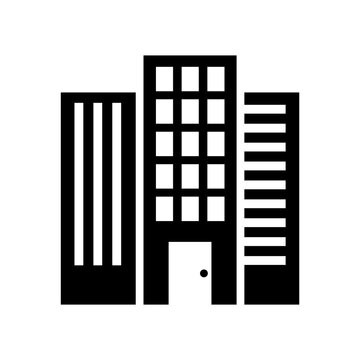 Pantoon building vector solid icon style illustration. EPS 10 