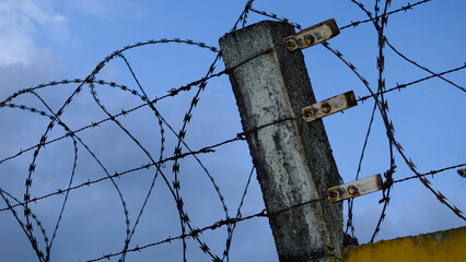 Clôture de fil de fer barbelé - Gros plan © rayman7