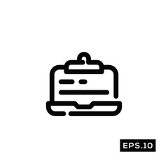 Online School Line Icon Vector. Education Symbol Vector