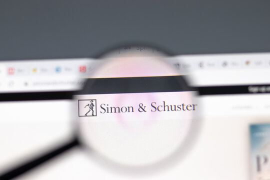 New York, USA - 15 February 2021: Simon Schuster website in browser with company logo, Illustrative Editorial.