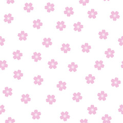 Seamless pattern with sakura flowers