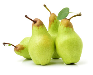 pears on a white background