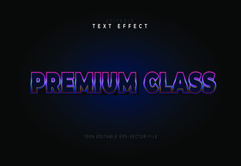 editable premium class text effect.typhography logo