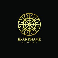 Vector logo ornament classic gold design