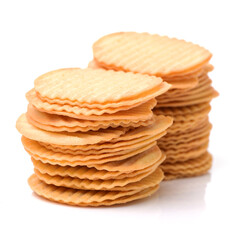 Potato Chips on white background