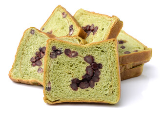 Fresh Baked  Bread With Walnuts and raisin on white background
