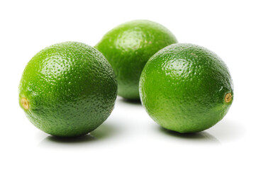 Fresh lemon on white background