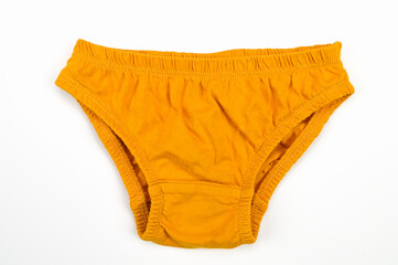 Yellow underpants, on an isolated white background