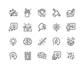 package of icons with a hand