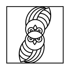 Owl logotype linear conceptual design