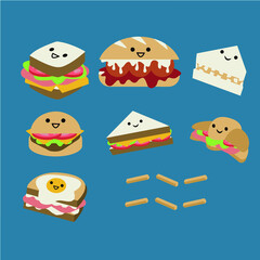 food icons vector images fast-food