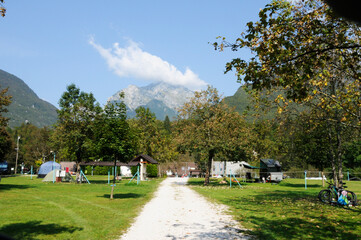 Fototapeta na wymiar Camping in Slowenien