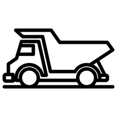 An icon design of garbage truck, editable vector 