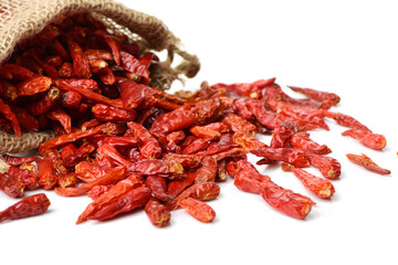 dried red hot chili peppers
