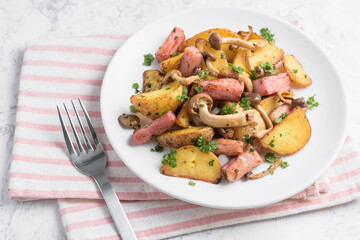 ベーコンとポテトの炒め物