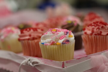 cupcakes with whipped cream birthday party celebration baking