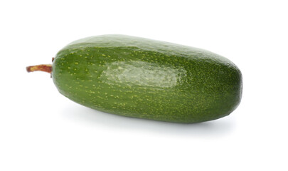 Fresh whole seedless avocado isolated on white