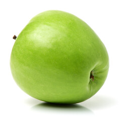Green apples isolated on white background