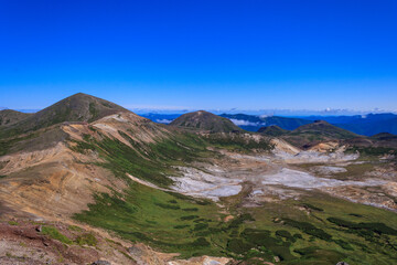 大雪山国立公園　旭岳登山道からの景色