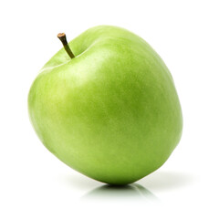 Green apples isolated on white background