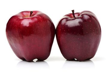 Red apples isolated on white background
