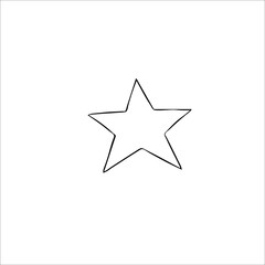 Obraz premium Star Isolated Flat Web Mobile Icon Vector Sign Symbol Button Element Silhouette