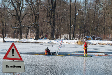Eisrettung Schild