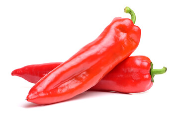 Fresh red pepper on white background