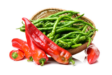 red and green chili peppers