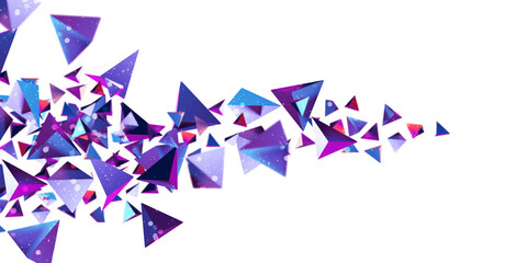 Neon color triangle cube cube Triangle shape 80s abstract gradient 3d illustration