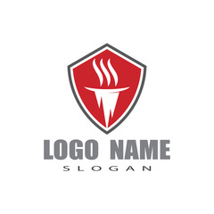 Torch  Logo Template vector symbol illustration design