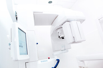 Closeup shot of dental medical machines in a clinic