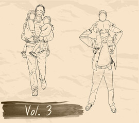 Hand-drawn EPS8 vector illustration. People sketch series.