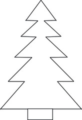 Christmas tree simple and doodle