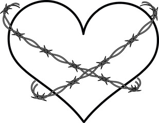 Tattoo heart. Valentines day