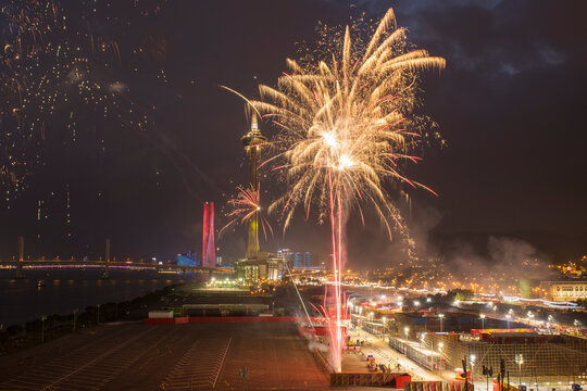 Chinese New Year Firework In Macau