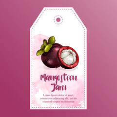 Mangosteen icon in flat style. Isolated object. Mangosteen logo. Vector illustration on white background
