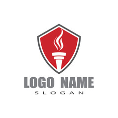 Torch  Logo Template vector symbol illustration design
