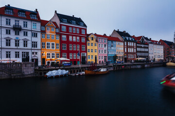 Fototapeta na wymiar Harbor of Nyhavn, Copenhagen, Denmark, Nord Europe