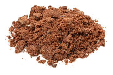 brown sugar on white background
