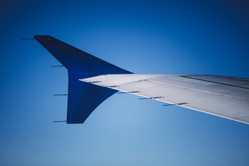 Fototapeta na wymiar A detail of the airplane wing