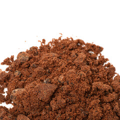 brown sugar on white background