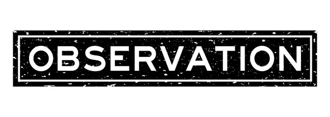 Fototapeta premium Grunge black observation word square rubber seal stamp on white background