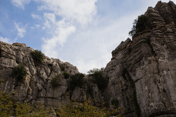 Paisaje rocoso del Torcal en Andalucía